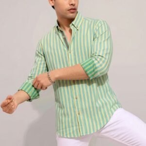 Old Money - Green Stripe Shirt