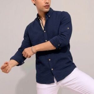 Solid Navy Blue Shirt