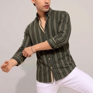 Old Money - Black & Golden Stripe Shirt
